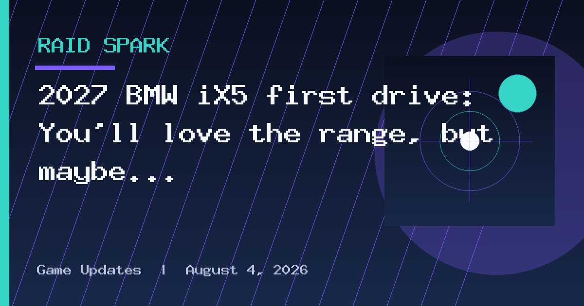 2027 BMW iX5 first drive: You'll love the range, but maybe not the look