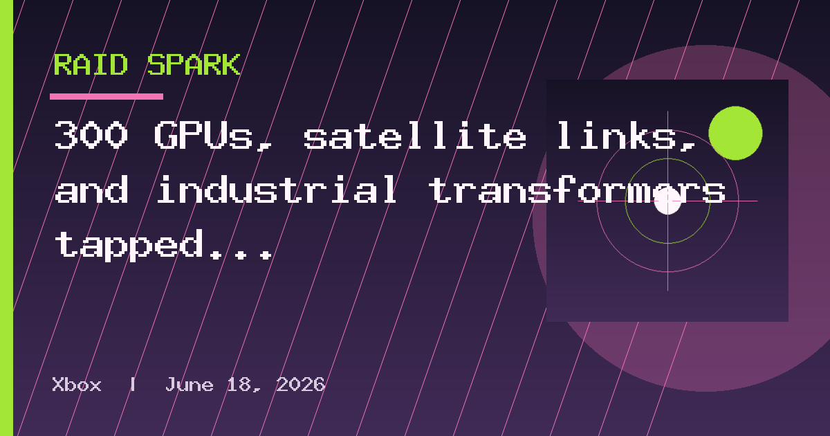 300 GPUs, satellite links, and industrial transformers tapped hydroelectric