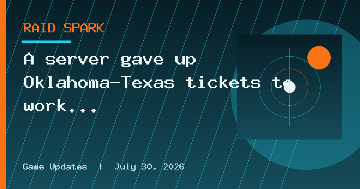 A server gave up Oklahoma-Texas tickets to work a 12-person wedding party that