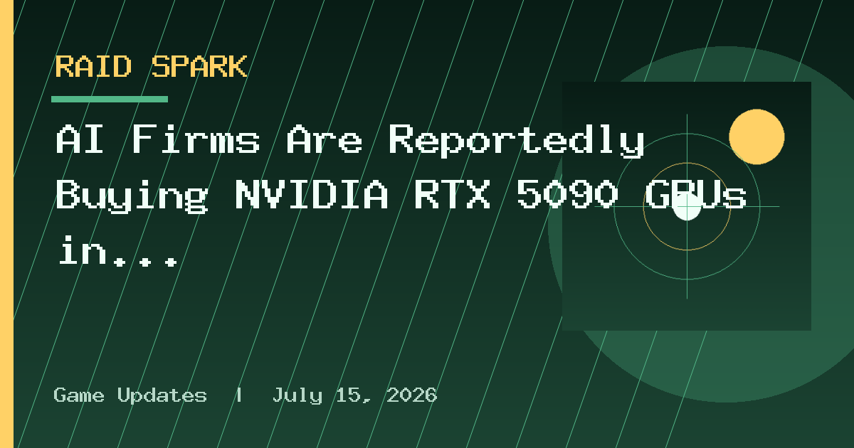 AI Firms Are Reportedly Buying NVIDIA RTX 5090 GPUs in Bulk for Server Use