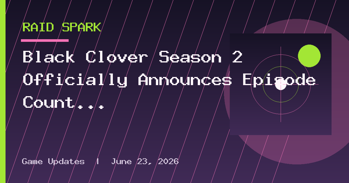 Black Clover Season 2 Officially Announces Episode Count