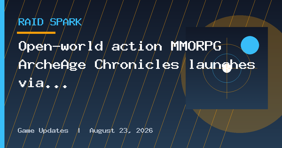 Open-world action MMORPG ArcheAge Chronicles launches via Early Access